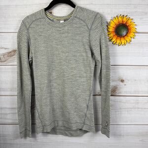 Women's Gray Patterned Long Sleeve Top